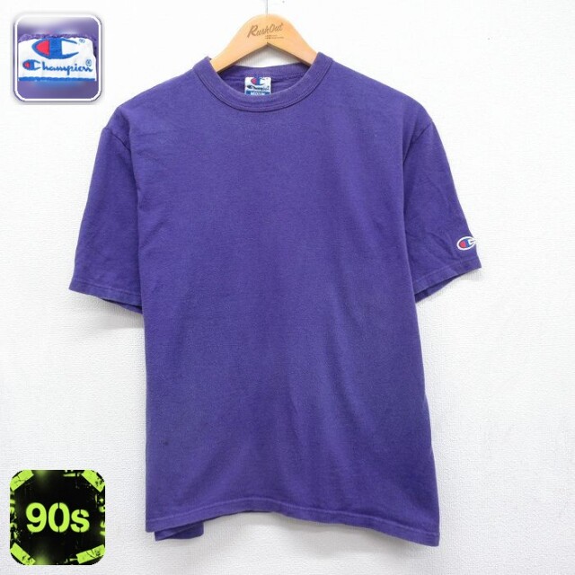 チャンピオン 90s 半袖Tシャツ パープル メンズL相当 | 古着