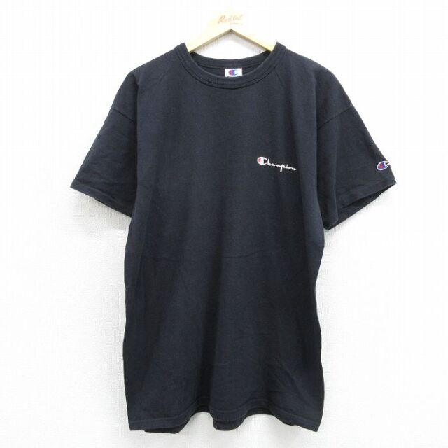 チャンピオン 90s 半袖Tシャツ ワンポイントロゴ ブラック メンズXL相当 | 古着
