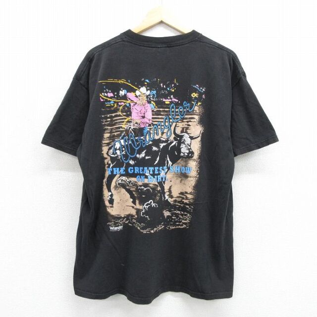 古着通販 XL☆古着 ラングラー 半袖 ビンテージ Tシャツ メンズ 90年代