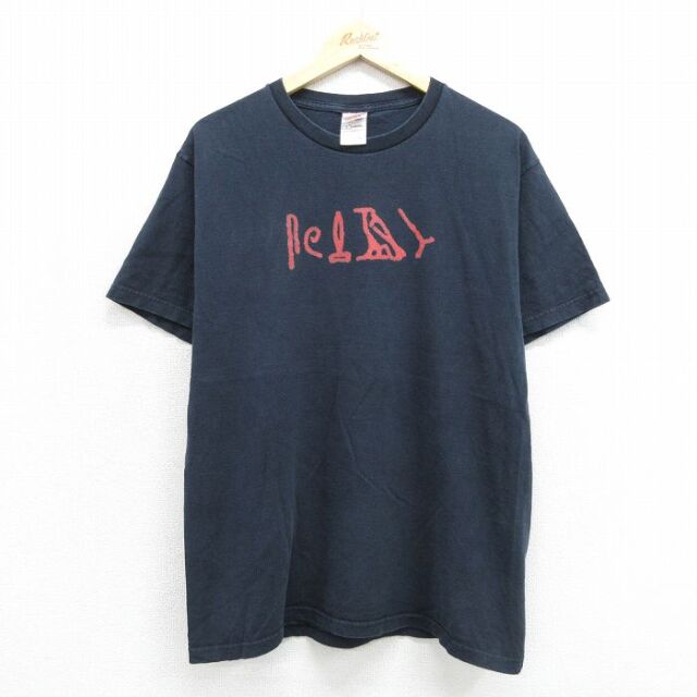フルーツオブザルーム 00s 半袖Tシャツ 古代文字 ブラック メンズL相当 | 古着