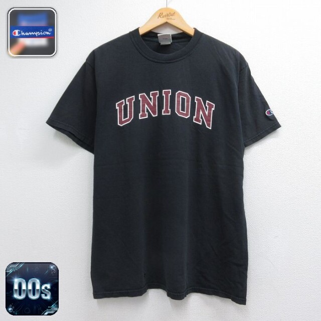 チャンピオン 00s 半袖Tシャツ UNION ブラック メンズL相当 | 古着