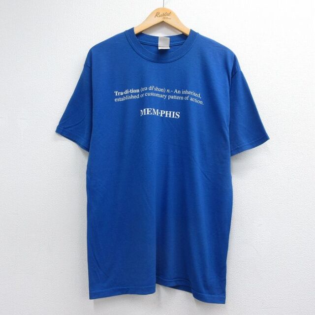 00s 半袖Tシャツ MEMPHIS ブルー メンズL相当 | 古着