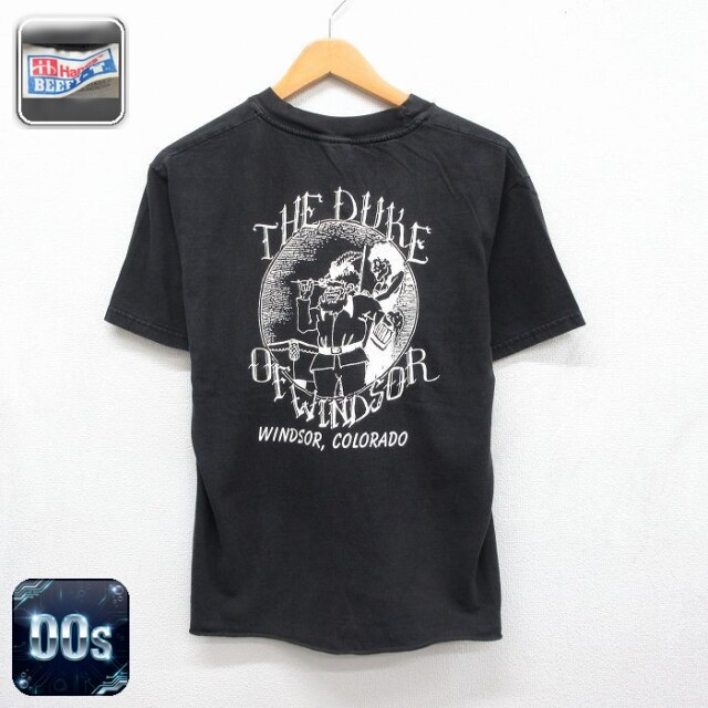 ヘインズ 00s 半袖Tシャツ DUKE ブラック メンズM相当 | 古着