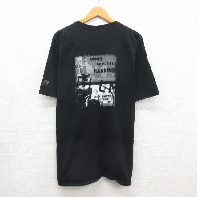 XL★古着 フルーツオブザルーム 半袖 ビンテージ Tシャツ メンズ 00年代 00s Harkins Theatres ブラック 26jul21
