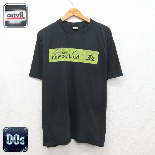 00s 半袖Tシャツ new zealand ブラック メンズXL相当 | 古着