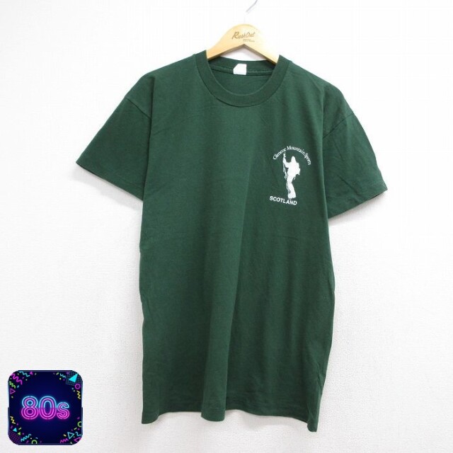80s 半袖Tシャツ スコットランド グリーン メンズL相当 | 古着