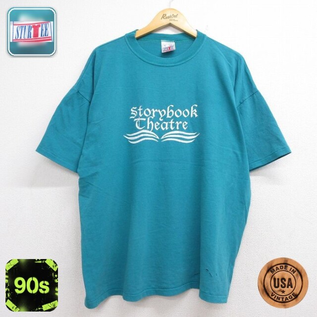 半袖Tシャツ storybook Theatre ライトブルー メンズXL相当 | 古着
