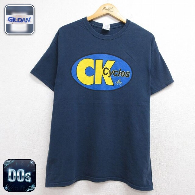 00s 半袖Tシャツ CK Cycles ネイビー メンズL相当 | 古着