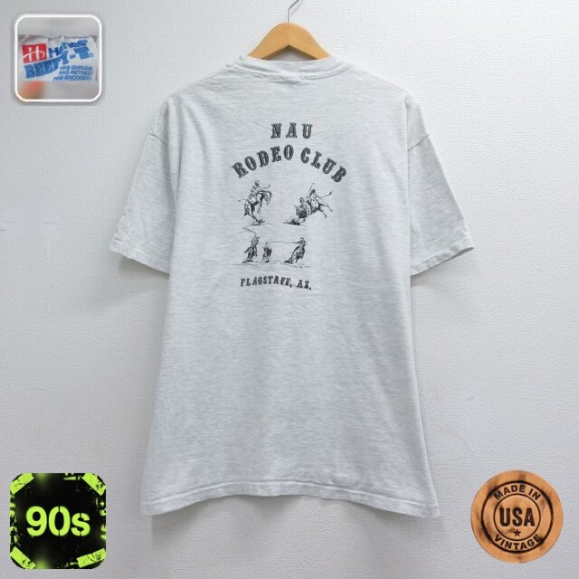 ヘインズ 90s 半袖Tシャツ ロデオ グレー メンズXL相当 | 古着