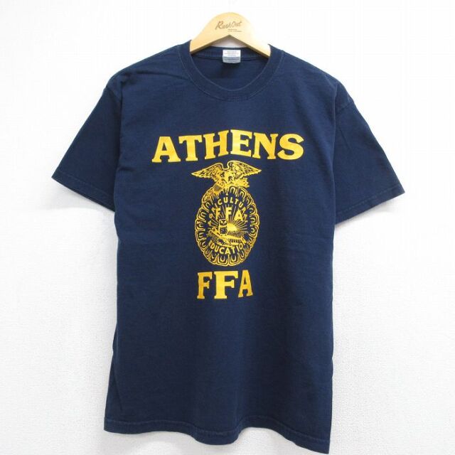 00s 半袖Tシャツ FFA ネイビー メンズL相当 | 古着