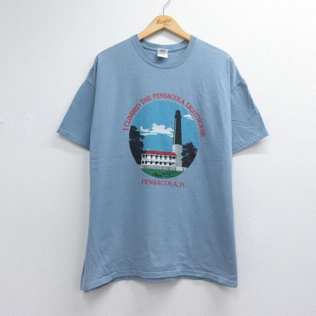00s 半袖Tシャツ 投打 グレー メンズXL相当 | 古着