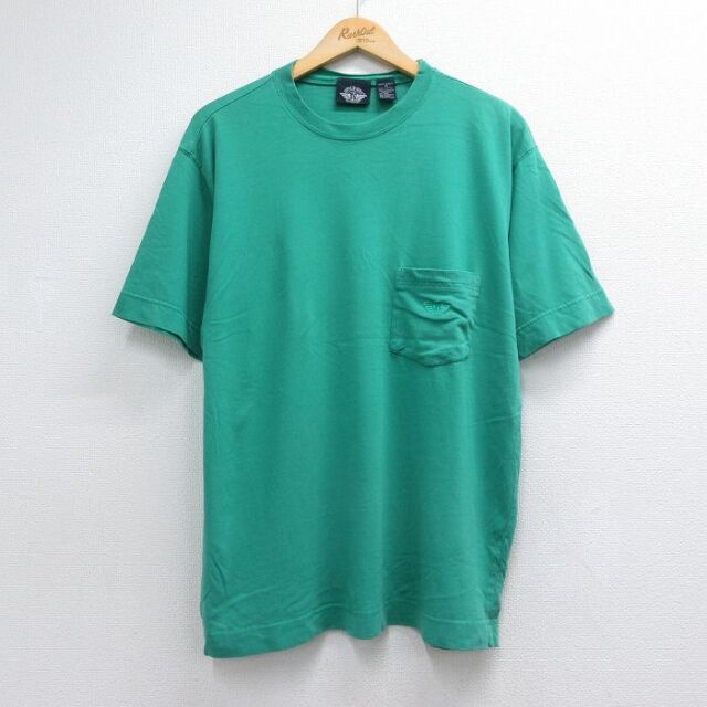 ドッカーズ 90s 半袖Tシャツ ワンポイントロゴ グリーン メンズXL相当 | 古着