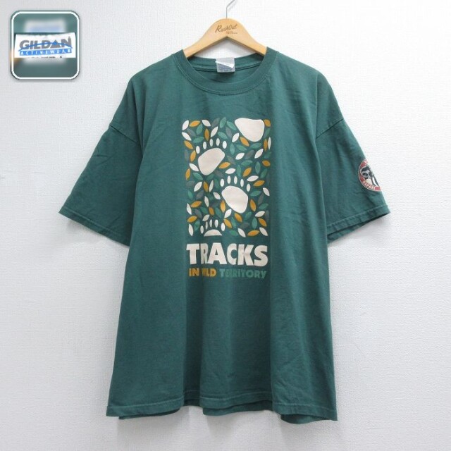 TRACKS 半袖Tシャツ グリーン メンズXL相当 | 古着
