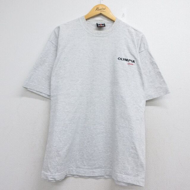 SIGNAL 90s 半袖Tシャツ OLYMPIA 霜降りグレー メンズXL相当 | 古着