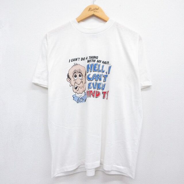 90s 半袖Tシャツ メッセージ ホワイト メンズXL相当 | 古着