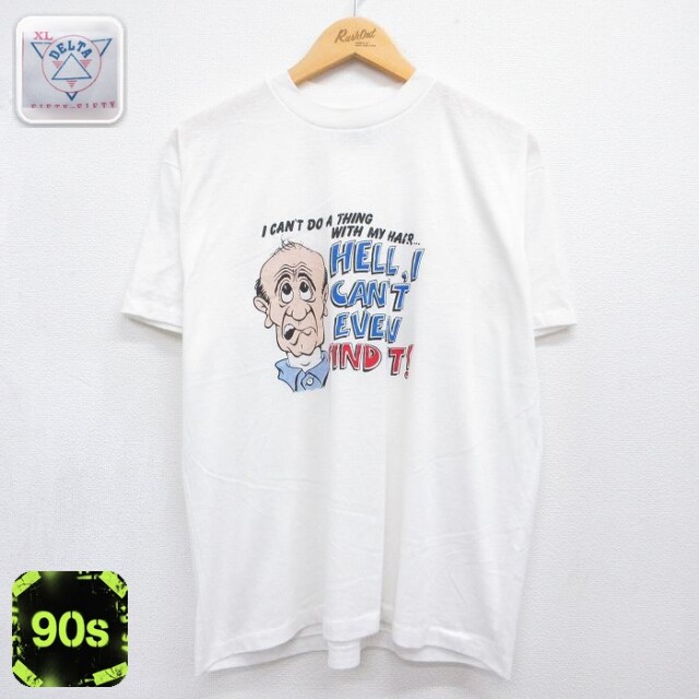 90s 半袖Tシャツ メッセージ ホワイト メンズXL相当 | 古着