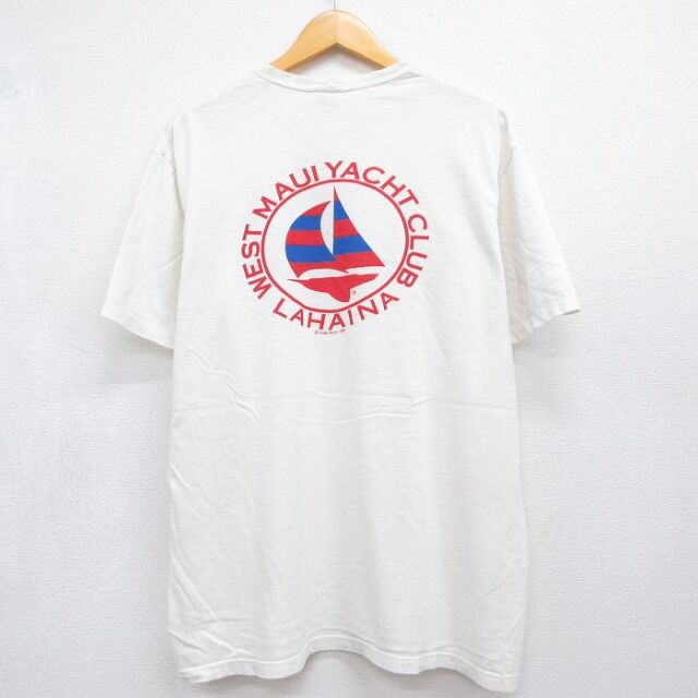 Crazy Shirts 80s 半袖Tシャツ ヨット ホワイト メンズXL相当 | 古着