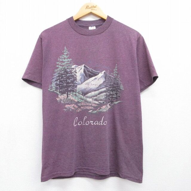 90s 半袖Tシャツ コロラド パープル メンズM相当 | 古着