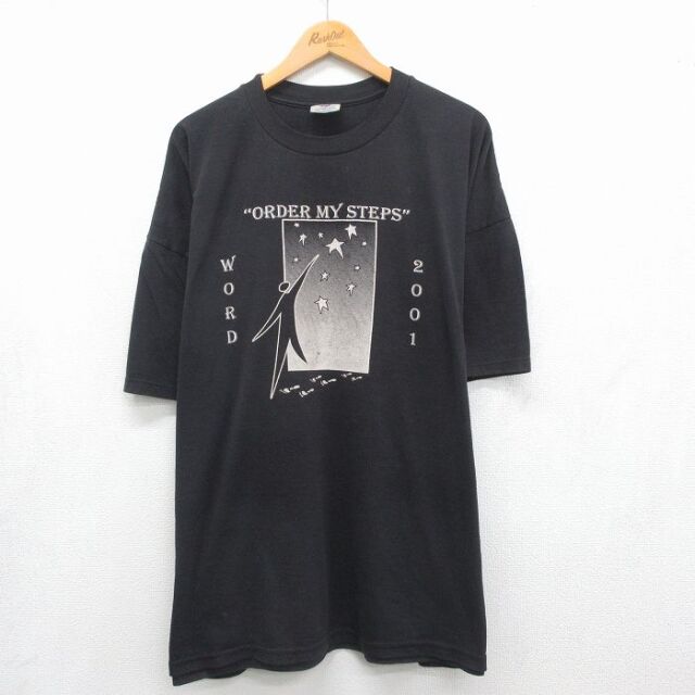 ジャージーズ 00s 半袖Tシャツ 星 ブラック メンズXL相当 | 古着