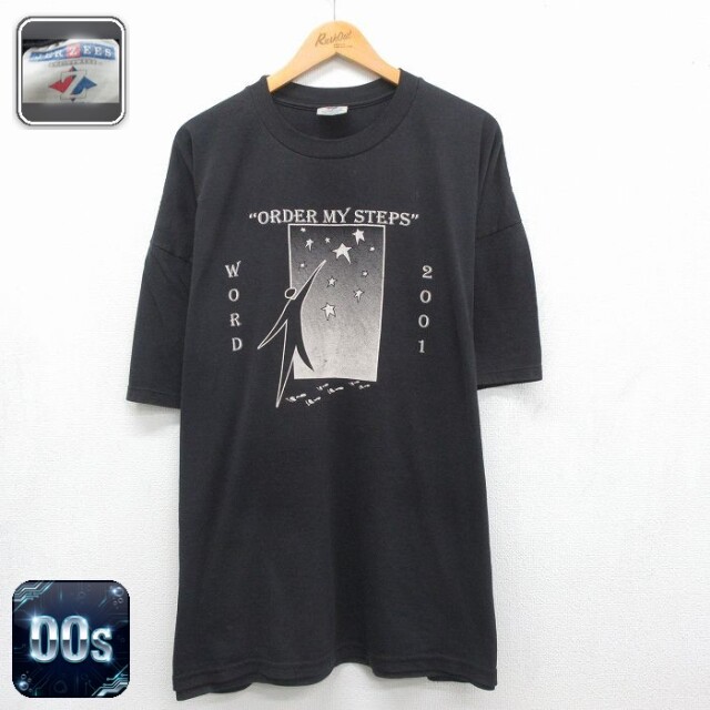 ジャージーズ 00s 半袖Tシャツ 星 ブラック メンズXL相当 | 古着