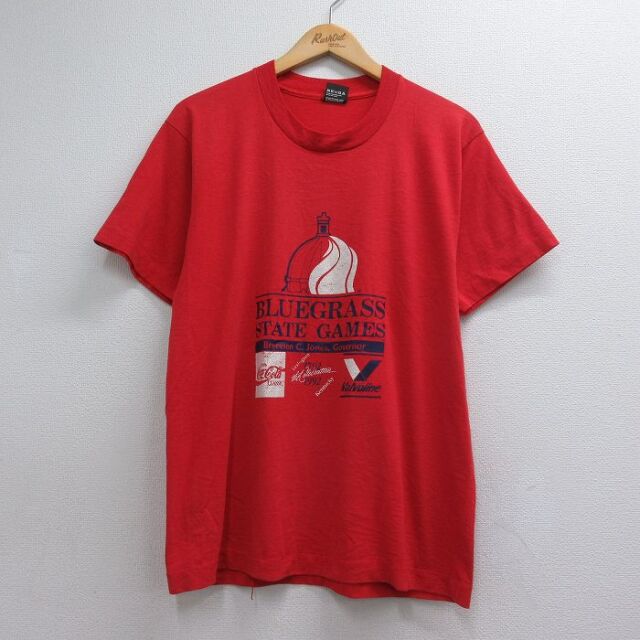スクリーンスターズ 90s 半袖Tシャツ ブルーグラス レッド メンズL相当 | 古着
