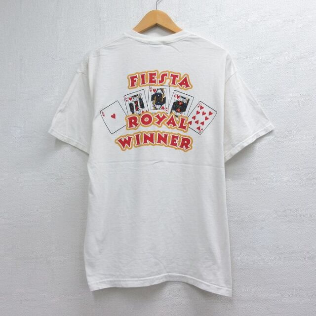 00s 半袖Tシャツ トランプ ホワイト メンズL相当 | 古着