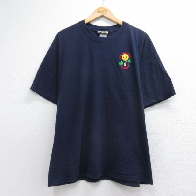 00s 半袖Tシャツ KUWAIT ネイビー メンズXL相当 | 古着