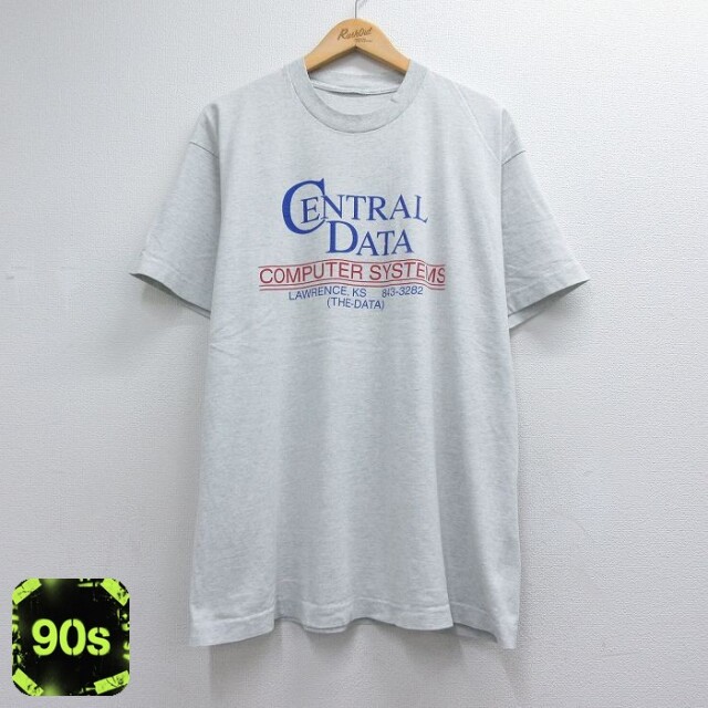 90s 半袖Tシャツ CENTRAL 霜降りグレー メンズXL相当 | 古着