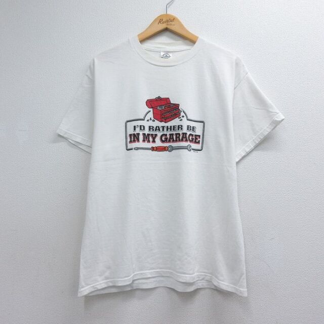 00s 半袖Tシャツ 工具 ホワイト メンズL相当 | 古着