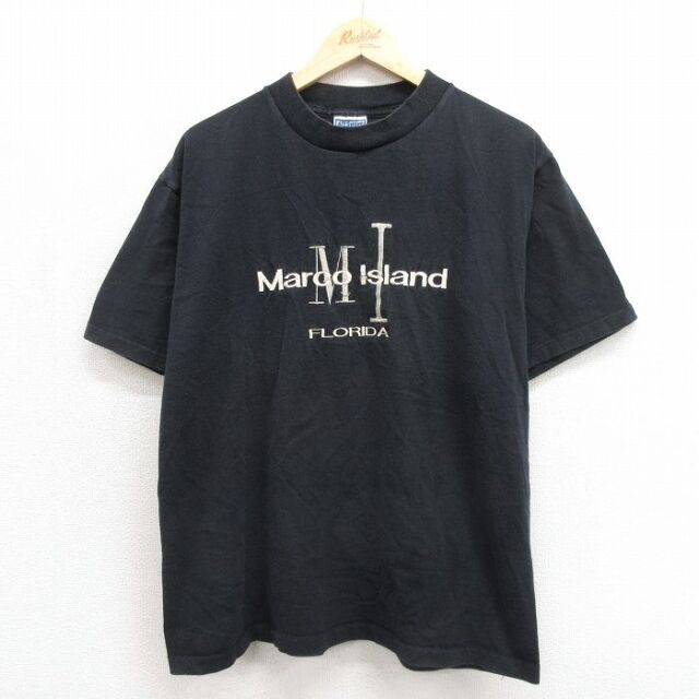 All Sport 90s 半袖Tシャツ フロリダ刺繍 ブラック メンズL相当 | 古着