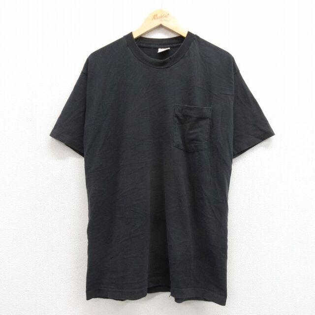 BVD 90s 半袖Tシャツ 胸ポケット付き ブラック メンズXL相当 | 古着
