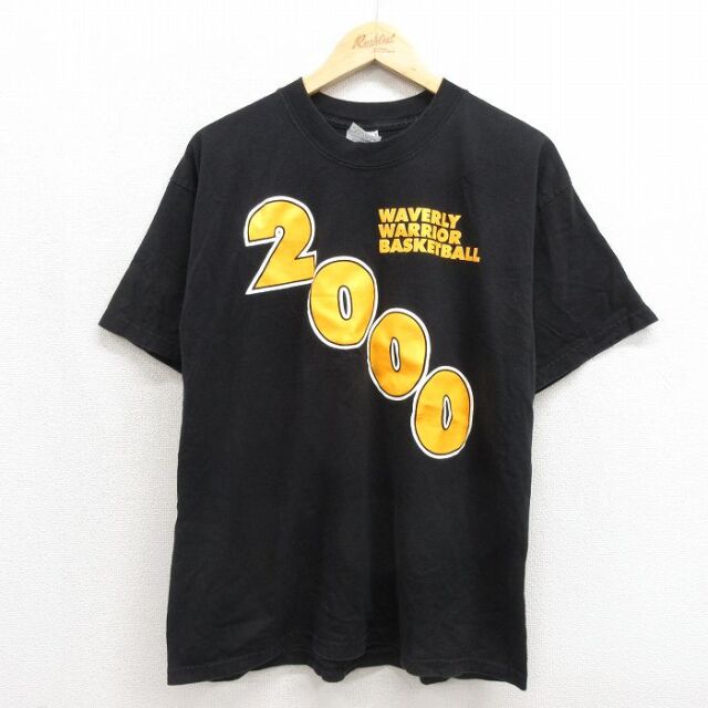 00s 半袖Tシャツ バスケットボール ブラック メンズL相当 | 古着