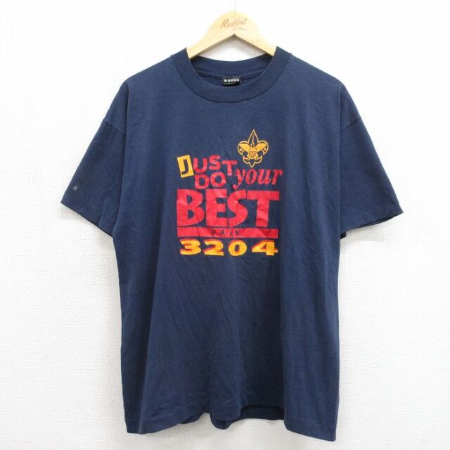 フルーツオブザルーム 90s 半袖Tシャツ BEST ネイビー メンズXL相当 | 古着