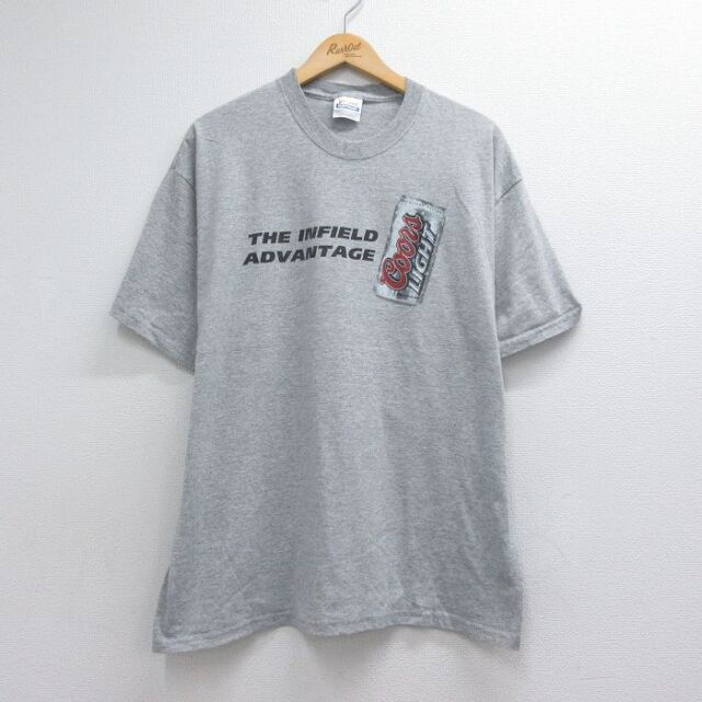 ヘインズ 00s 半袖Tシャツ クアーズライト グレー メンズXL相当 | 古着