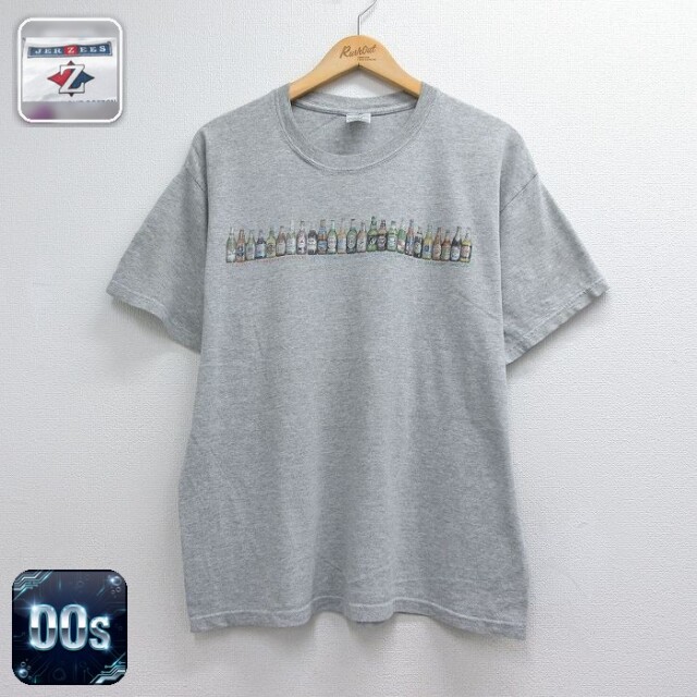 00s 半袖Tシャツ ビール グレー メンズL相当 | 古着