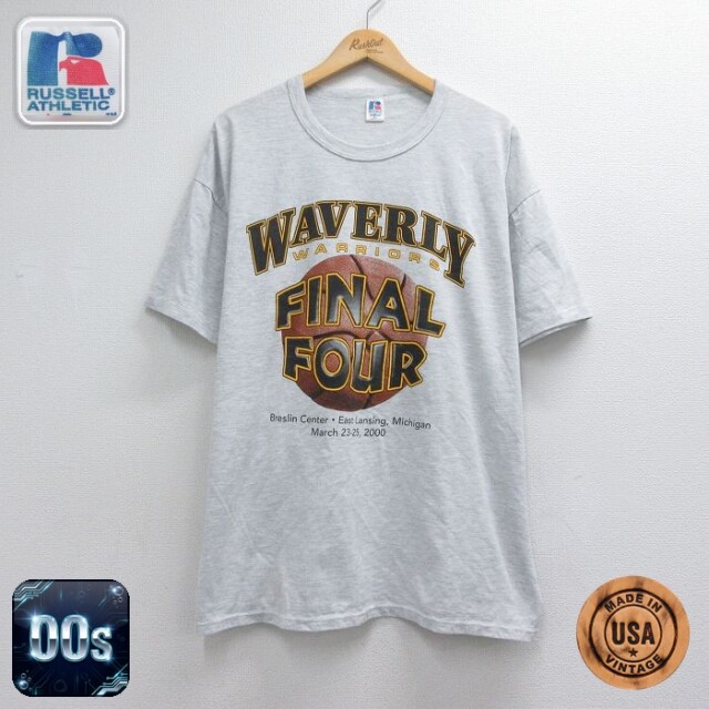 ラッセル 00s 半袖Tシャツ WAVERLY WARRIORSバスケットボール グレー メンズXL相当 | 古着