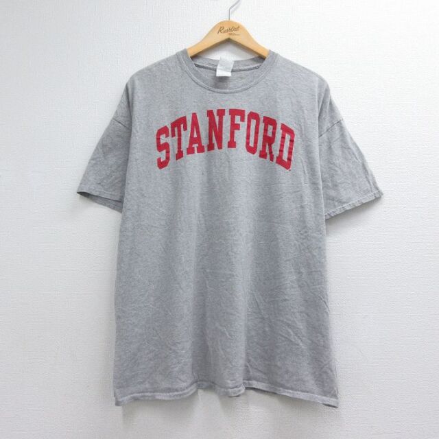 00s 半袖Tシャツ STANFORD 霜降りグレー メンズXL相当 | 古着
