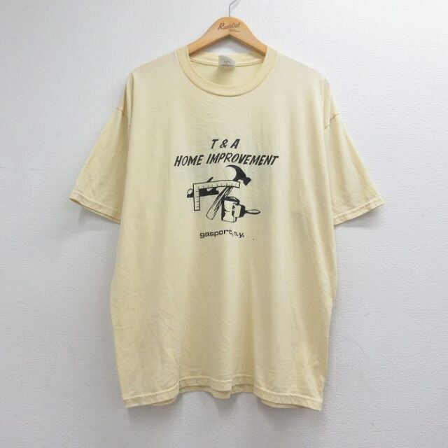 00s 半袖Tシャツ T&A イエロー メンズXL相当 | 古着