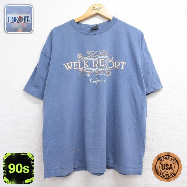 90s 半袖Tシャツ WELK RESORT ライトブルー メンズXL相当 | 古着