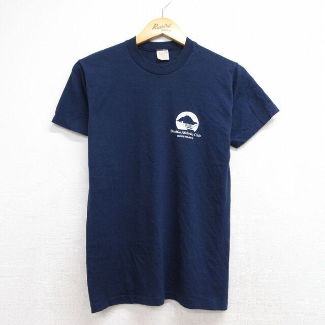 80s 半袖Tシャツ Seattle ネイビー メンズS相当 | 古着