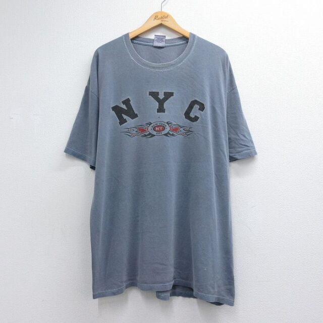 00s 半袖Tシャツ NYC グレー メンズXL相当 | 古着