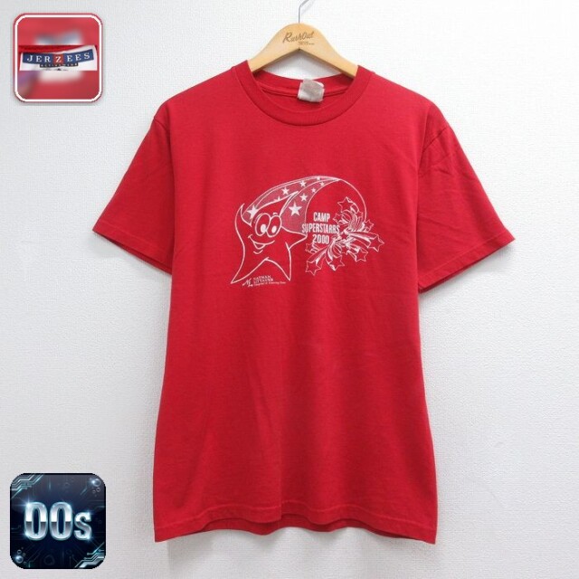 00s 半袖Tシャツ 星 レッド メンズM相当 | 古着