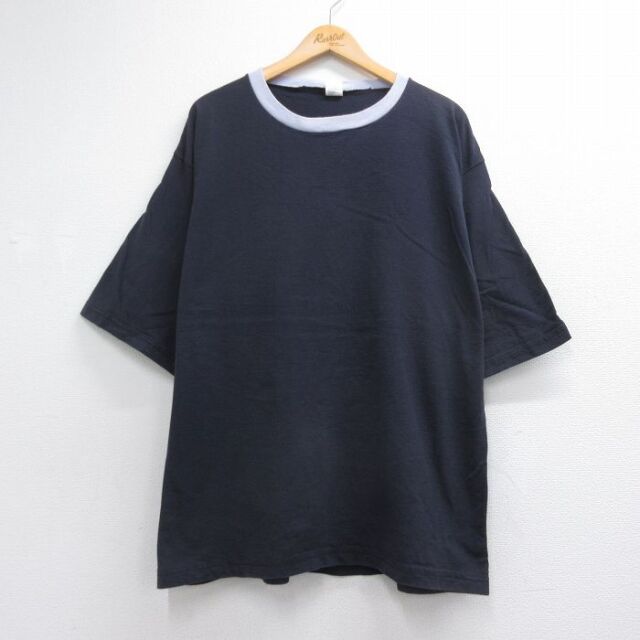 90s 半袖Tシャツ ネイビー メンズXL相当 | 古着