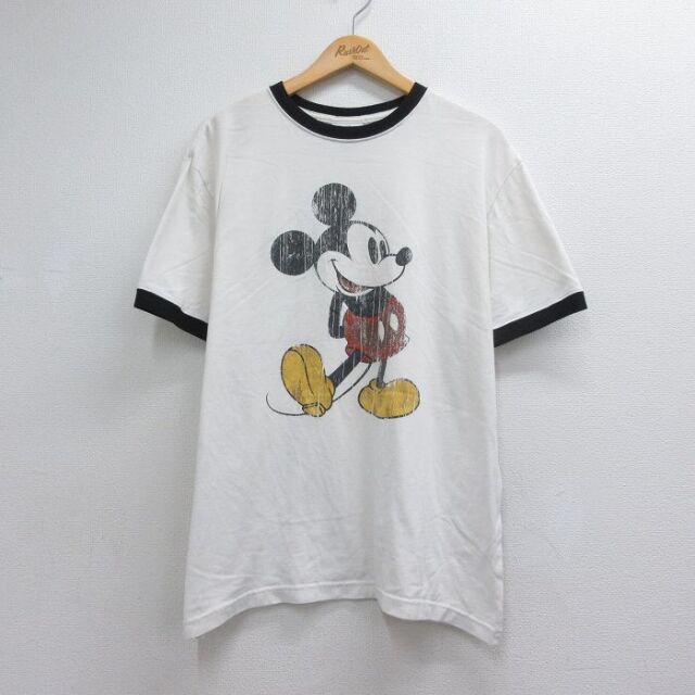 ディズニー 00s 半袖Tシャツ ミッキー ホワイト メンズXL相当 | 古着