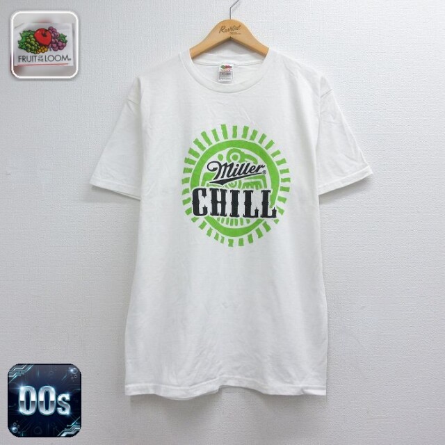 フルーツオブザルーム 00s 半袖Tシャツ ミラー ホワイト メンズL相当 | 古着