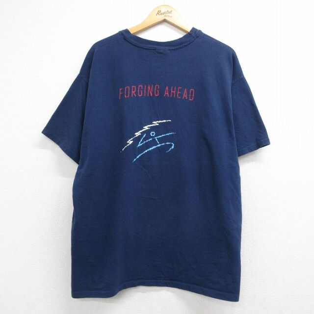 ヘインズ 90s 半袖Tシャツ FORGING ネイビー メンズXL相当 | 古着