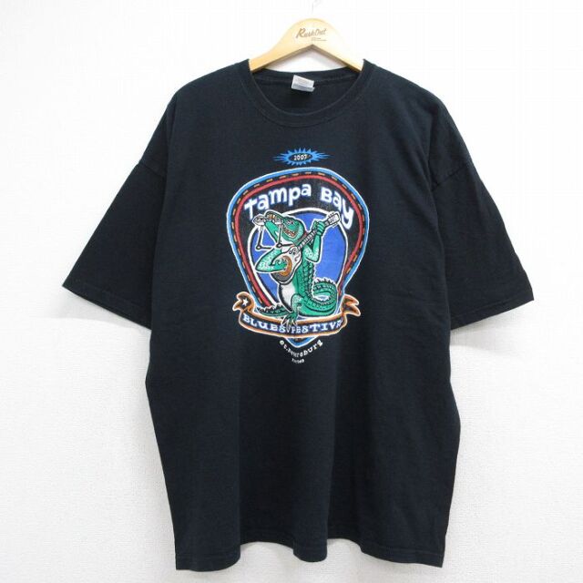 00s 半袖Tシャツ ブルースフェス企業広告 ブラック メンズXL相当 | 古着