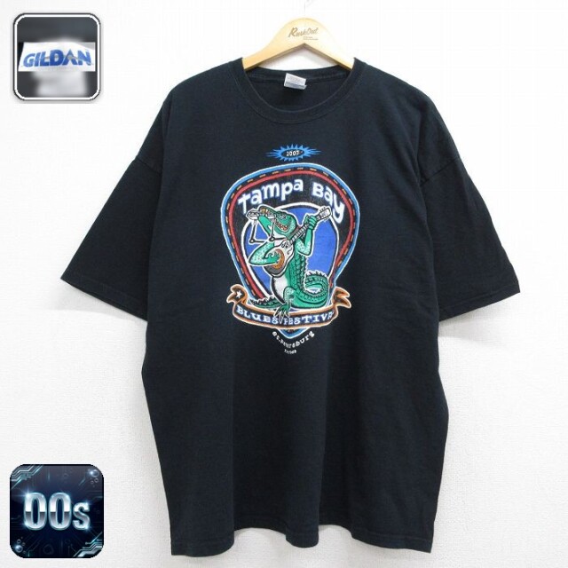 00s 半袖Tシャツ ブルースフェス企業広告 ブラック メンズXL相当 | 古着