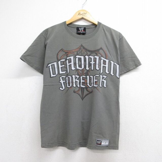 ヘインズ 00s 半袖Tシャツ ワールドプロレスリングアンダーテイカー グレー メンズM相当 | 古着