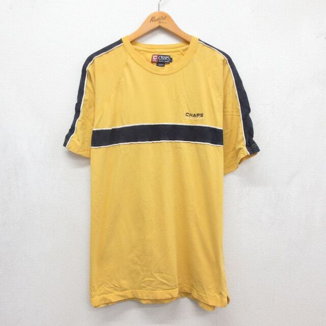 ラルフローレン 90s 半袖Tシャツ ワンポイントロゴ イエロー メンズXL相当 | 古着